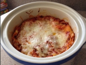 Lasagna slow cooked